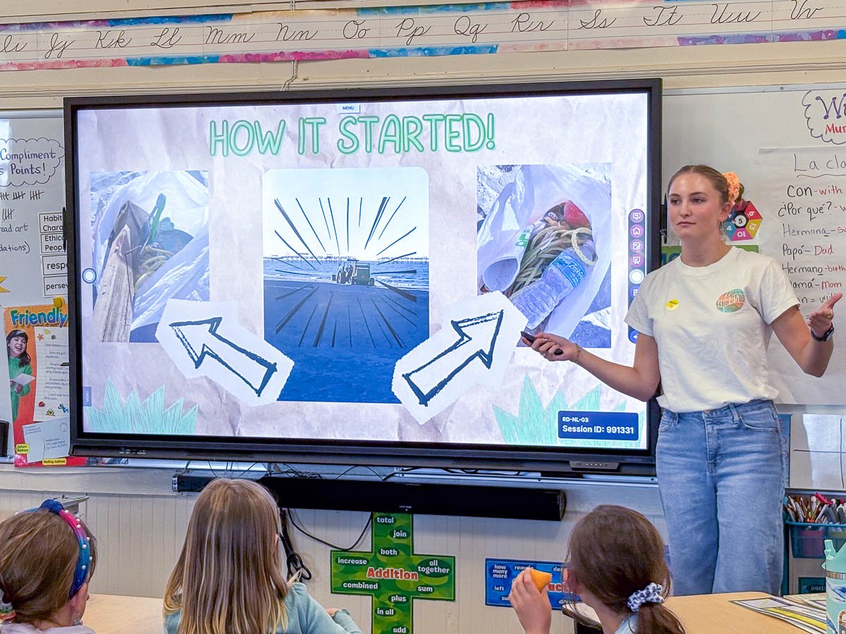 Co gives Presentation to 3rd grade class at RHD on how to use their voice and #LeaveWith3 to keep our planet clean