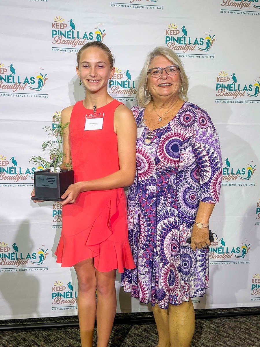 receiving the Non-Profit Partner of the Year Award Keep Pinellas Beautiful