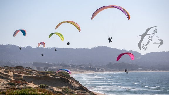 Dune Gooneys Paragliders over Sand City, CA, Photo: Harry Parker Photography